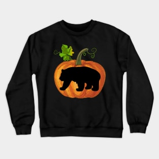 Panda bear in pumpkin Crewneck Sweatshirt